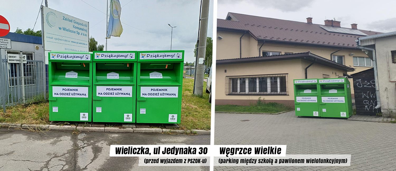 Pojemniki na tekstylia w Gminie Wieliczka