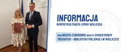 Beata Chorobik dyrektorem Mediateki - Biblioteki Miejskiej w Wieliczce