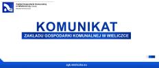 Komunikat ZGK - okres urlopowy