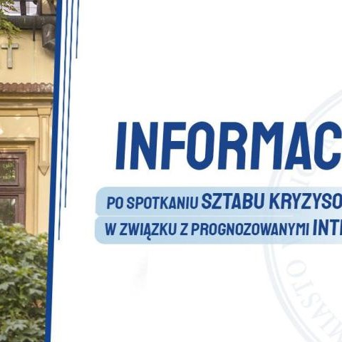 Informacja po spotkaniu sztabu kryzysowego w związku z prognozowanymi intensywnymi opadami