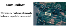 Wzmożony ruch wojskowych kolumn – apel do kierowców!