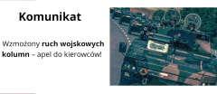 Wzmożony ruch wojskowych kolumn – apel do kierowców!