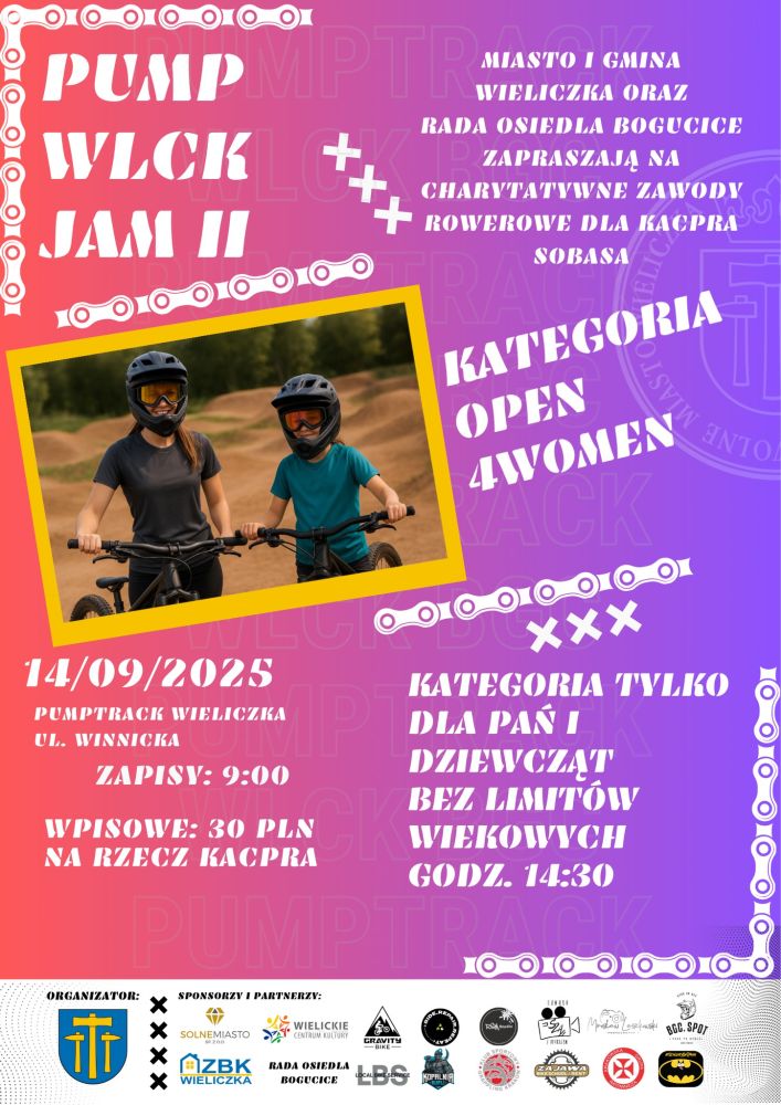 Pump WLCK Jam II charytatywne zawody rowerowe open dla kobiet plakat.jpg