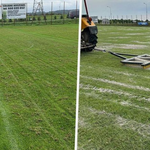 Pielęgnacja płyty boiska sportowego w Brzegach
