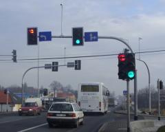 Sygnalizacja świetlna na drodze krajowej nr 4