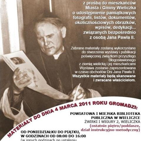 Zapraszamy do stworzenia wspólnej wystawy o Janie Pawle II