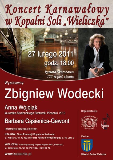 Koncert Zbigniewa Wodeckiego w Kopalni Soli