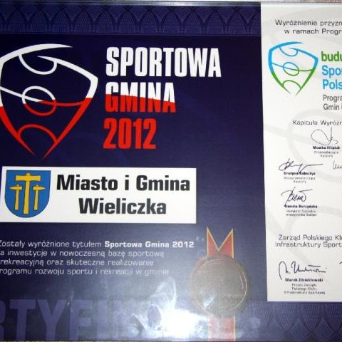 Gmina Wieliczka „Sportową Gminą 2012”