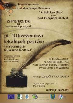 „Wieczornica lokalnych poetów – wspomnienie Ryszarda Rodzika”