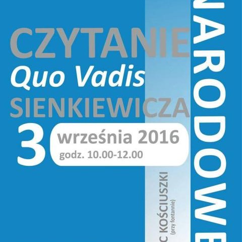 Narodowe Czytanie „Quo Vadis” Henryka Sienkiewicza