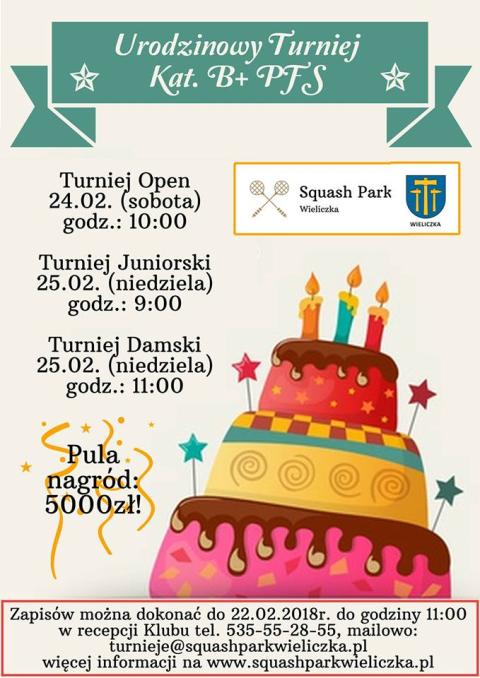Turniej II Urodziny Squash Park Wieliczka