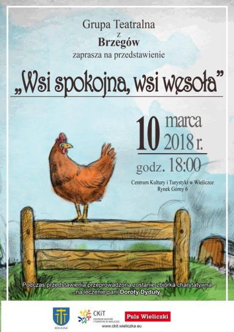 SPEKTAKL GRUPY TEATRALNEJ Z BRZEGÓW: „Wsi spokojna, wsi wesoła”