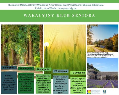 Wakacyjny Klub Seniora z biblioteką w Wieliczce!